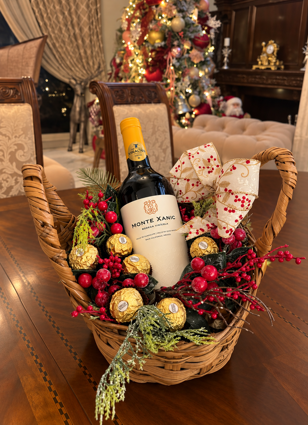 Regalo Empresarial Monte Xanic | Canasta Navideña Premium, regalo corporativo de Signa Gift House